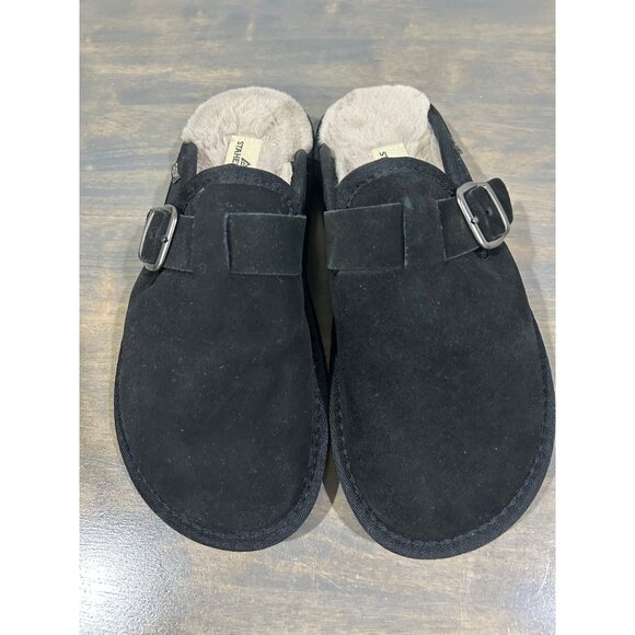 Staheekum Women's Chelan Suede Clog Slip On Size 7 Black Great Condition - Picture 1 of 5